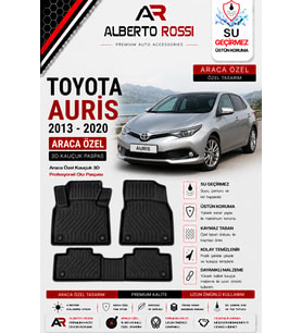 TOYOTA AURİS 2013 - 2020 Araca Özel Kauçuk 3D Profesyonel Oto Paspası
