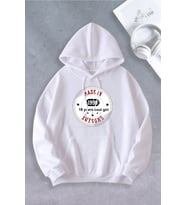 Unisex Kadın Erkek 18 years cool girl baskılı sweatshirt 2 İPLİK (Beyaz)