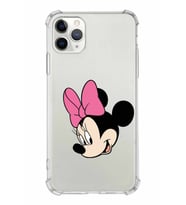 Apple iPhone 11 Pro Uyumlu Köşe Korumalı Antişok  Kapak Minnie Mouse Tasarımlı Şeffaf  Kılıf