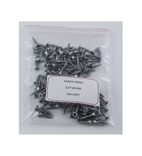 3,5*18 Sunta Vidası ( 100 Adet ) (Metal)