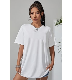 Starry Sky Baskılı Unisex Oversize Tshirt (Beyaz)