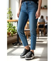 Prens 163-1 Kadın Taşlı Günlük Sneaker Ayakkabı (Siyah)