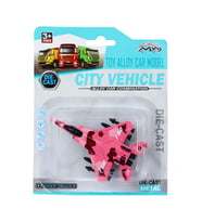 Mulvxurg  Urg02 Die Cast Metal F-15 Benzeri Savaş Uçağı Pembe Kamuflaj (Mulvix)