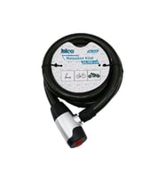 ANAHTARLI AÇ-KAPA KİLİT KAPAKLI MOTOR - BİSİKLET KİLİT ÇELİK TEL SİYAH ŞEFFAF KILIF 24MMX150CM (5343)