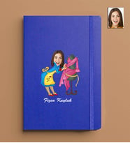 Kişiye Özel Kadın Model 13x21 Mavi Defter-40