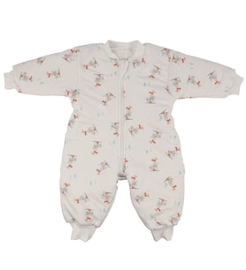 Unisex Ekru Ördek Desenli Elyaf Dolgulu Uyku Tulumu 2.5 Tog Uyku Tulumu (Standart)