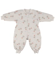 Unisex Ekru Ördek Desenli Elyaf Dolgulu Uyku Tulumu 2.5 Tog Uyku Tulumu (Standart)