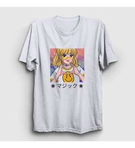 Presmono Unisex Beyaz Cute Girl Anime T-Shirt 348960tt