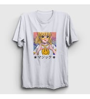 Presmono Unisex Beyaz Cute Girl Anime T-Shirt 348960tt