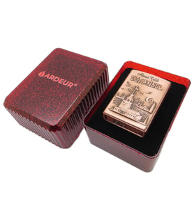 Ardeur® Legacy İstanbul Kız Kulesi Kabartmalı Bronz Kişiye Özel Çakmak Hediyelik Çakmak
