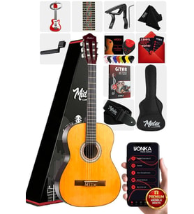 Midex CG-270M Doğal Renk Klasik Gitar 4/4 Yetişkin Boy Sap Ayarlı Full Set