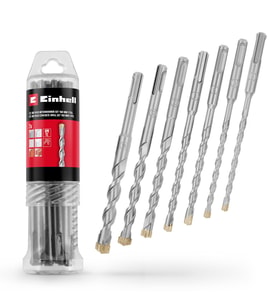 Orijinal Einhell 7 Parça Sds Plus Kırıcı Matkap Ucu Seti, 160 Mm, (4 Ağızlı Karbür Plakalı, Merkezle