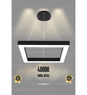 Modern Siyah Kasa Led Avize, Salon, Mutfak, Oturma ve Yatak Odası için