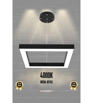 Modern Siyah Kasa Led Avize, Salon, Mutfak, Oturma ve Yatak Odası için