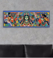 BK Gift Modern Soyut Tasarımlı Panorama Kanvas Tablo 150x50cm-18