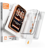 Premium iPhone 18 Pro / 17 Pro Ekran Koruyucu 2'li Paket, Ultra HD Netlik & İnce Siyah Çerçeve, 9H+ Kırılmaz Cam, Tam Kaplama, UltraFit Kurulum Aparatı ile