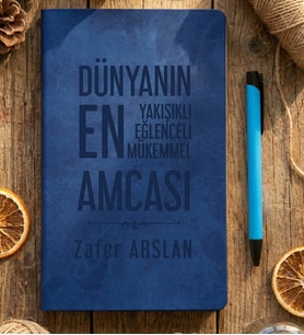 Kişiye Özel Amcaya Hediye Defter Mühendisler Günü Hediyesi (Mavi)