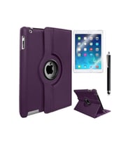 Apple iPad Mini 2-3 Uyumlu Zore Dönebilen Standlı Kılıf (Mor)