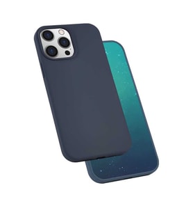 Apple Apple iPhone 13 Pro Kılıf Kadife Ultra Esnek İnce Camera Protected Velvet Case (Lacivert)
