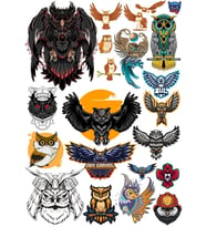 Baykuş Sticker Set 7 18 Parça Telefon, Tablet, Defter, Laptop Sticker