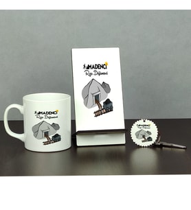 Madenci Üçlü Set (Kupa + Telefon Standı + Anahtarlık)