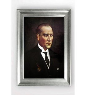 Gümüş Çerçeveli Atatürk Tablo cv903