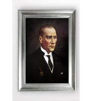 Gümüş Çerçeveli Atatürk Tablo cv903