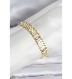 316L Çelik Gold Renk Labirent Model Kadın Bileklik 5886 - SSSSSS1366-2766