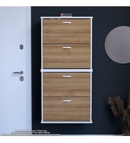 Modilayn UMAY' 2 Li Asma Antre Hol 72x156x26 cm’ lik 4 Düşer Kapak 8 Göz Bölmeli Ayakkabılık