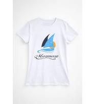 Kadın Bisiklet Yaka %100 Pamuk Marmaris Baskılı T-Shirt