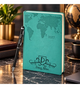 BK Gift Kişiye Özel 378 Termo Deri Tarihli Ajanda & Siyah Touch Pen Tükenmez Kalem-10