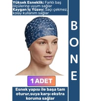 #Bone Konforlu Esnek Yumuşak Havuz Deniz Yüzme Kaygan İç Yüzey Çok Şık Kulağa Su Geçirmez Saç Bonesi