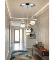 4'LÜ AĞZI AÇIK KRİSTAL TOP AVİZE