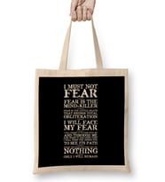 Dune Fear Quotes Bez Çanta Uzun Saplı