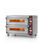Silverinox Elektrikli Çift Kat 25 Cm 4+4 Pizza Kapasiteli Pizza Fırını 380V
