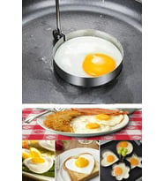 Metalik Daire Şeklinde Metal Omlet Yumurta Ve Krep Kalıbı, Dayanıklı Mutfak Aksesuarı