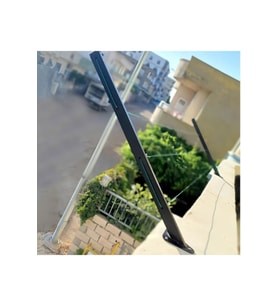 Siyah Çamaşır Askısı Balkon Sabit Kurutma Demiri, Dayanıklı ve Pratik Kullanım