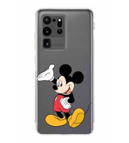 Samsung Galaxy S20 Ultra  Kamera Korumalı Kapak Mickey Mouse Tasarımlı  Şeffaf Kılıf