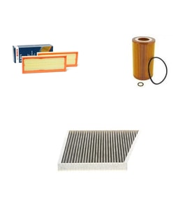 Bosch Filtre Bakım Seti Mercedes E500 W211 2002-2007 Benzin Hava + Yağ f. + Polen Filtre Filtron