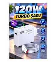 Mi Turbo 120W Type-C Hızlı Şarj Adaptörü – Akım Korumalı, Veri Aktarımlı Kablo Dahil