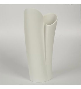 Vitale Beyaz Spiral Vazo 11*18*39 Cm AK.JM00012