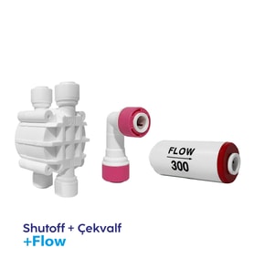 Su Arıtma Cihazı Yenileme Kiti Shutoff - Flow- Quick Check Valf