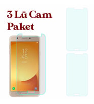 Samsung Galaxy J7 Max Uyumlu Temperli Kırılmaz Cam Ekran Koruyucu 3 lü Set