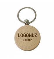 Kişiye Özel Yuvarlak Ahşap Anahtarlık – Logo ve İsim Yazılı Lazer Gravür Anahtarlık – Kurumsal Promosyon & Özel Tasarım