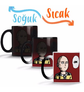 One Punch Man Sihirli Kupa Bardak Porselen