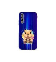 Honor 20 ile Uyumlu Splash Kapibara Tasarımlı Şeffaf Silikon Kılıf