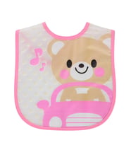 Civil Baby Tatlı Ayı Baskılı Mama Önlüğü - Pembe Standart