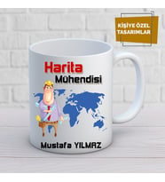 Harita mühendisi özel tasarım kupa bardak