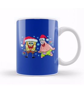 Merry Christmas Süngerbob Kupa Bardak Porselen