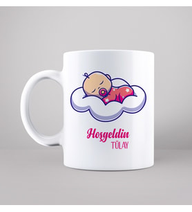 HoşGeldin Bebek Tasarımlı Kupa Kişiye Özel
